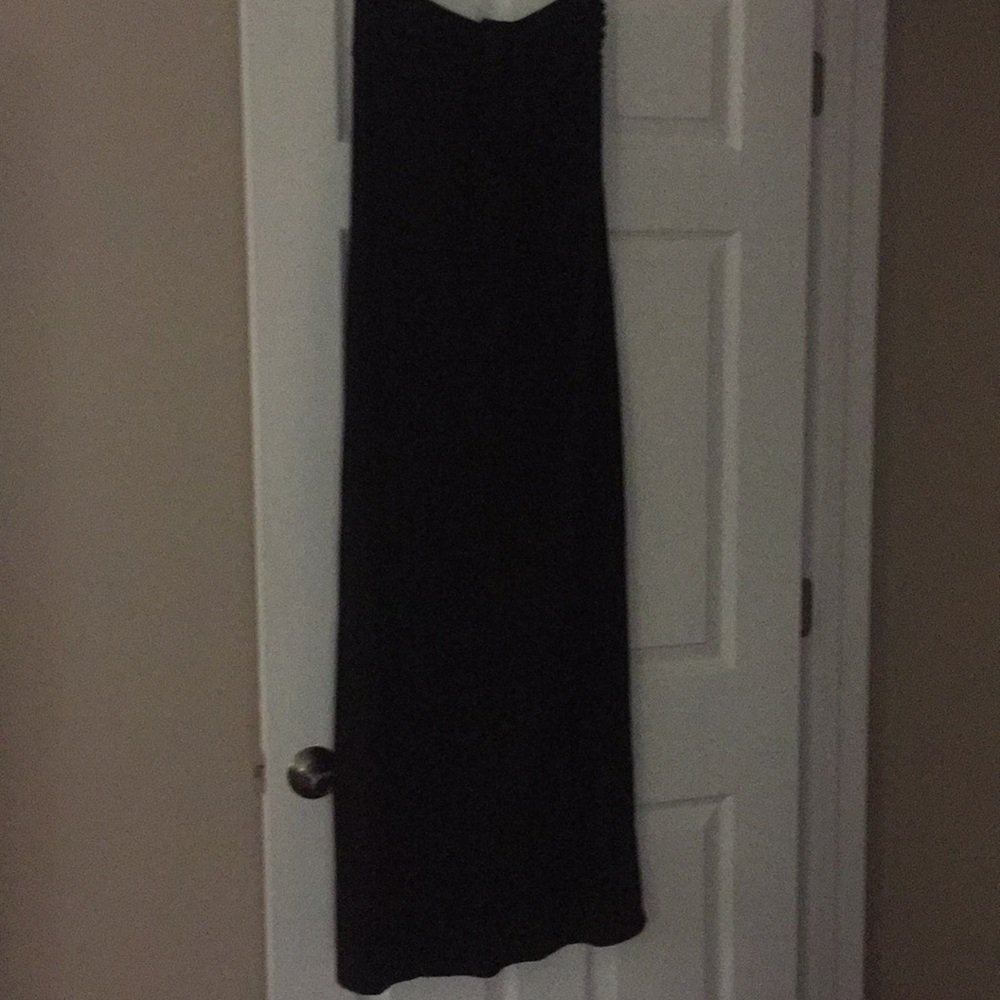 Long Back Strapless Maxi Dress